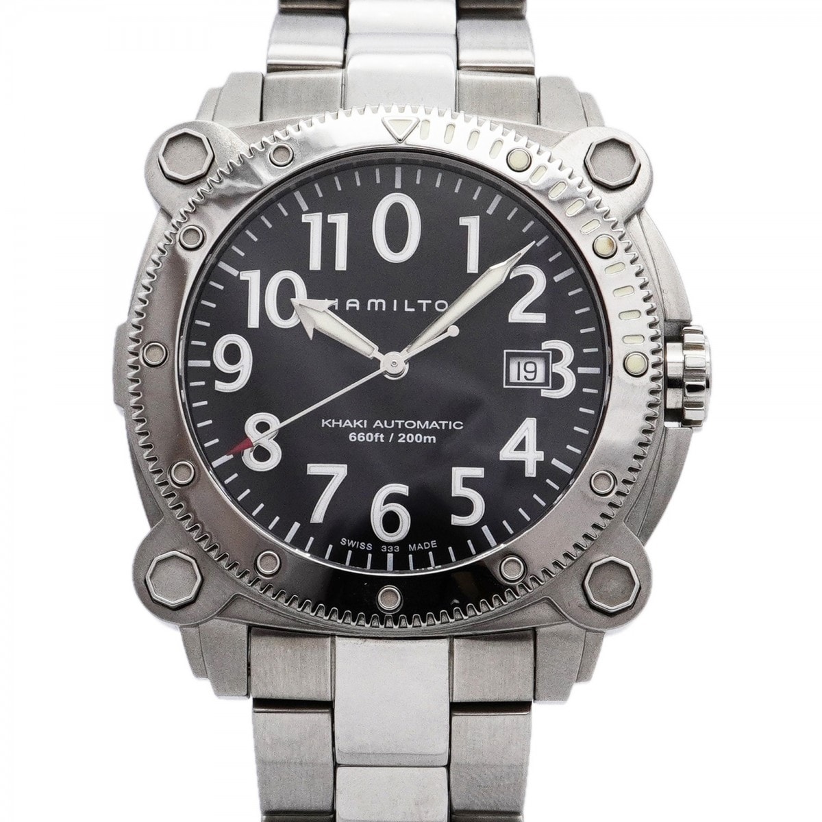 【6wdd0361】ハミルトン カーキ ビロウゼロ H78555133/H785550 黒文字盤【中古】腕時計 メンズ