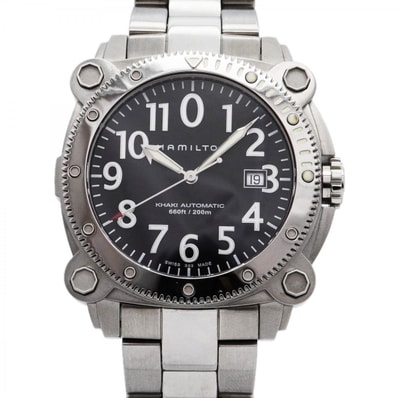 【6wdd0361】ハミルトン カーキ ビロウゼロ H78555133/H785550 黒文字盤【中古】腕時計 メンズ