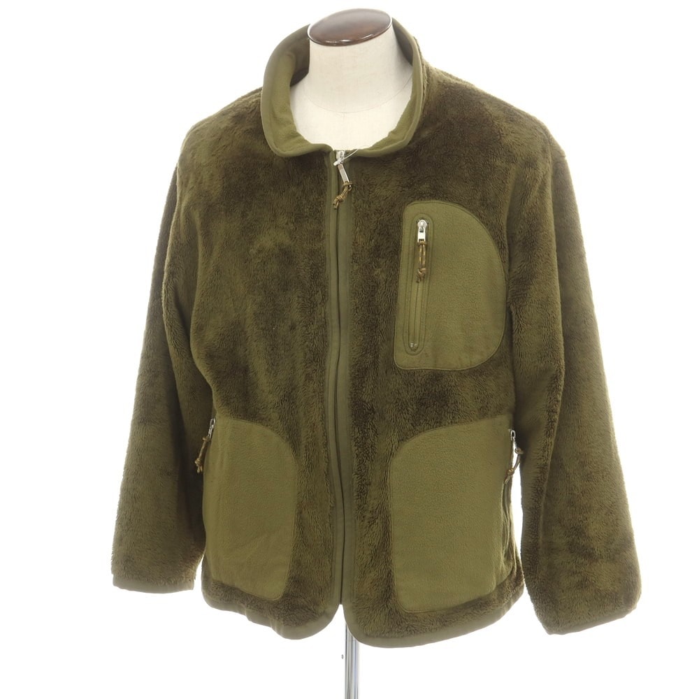 【中古】ポータークラシック PORTER CLASSIC ポリエステル ジップアップ フリースジャケット グリーン【サイズL】【メンズ】