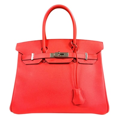 エルメス バーキン30 ハンドバッグ ヴォーエプソン ピンク レディース HERMES 中古
