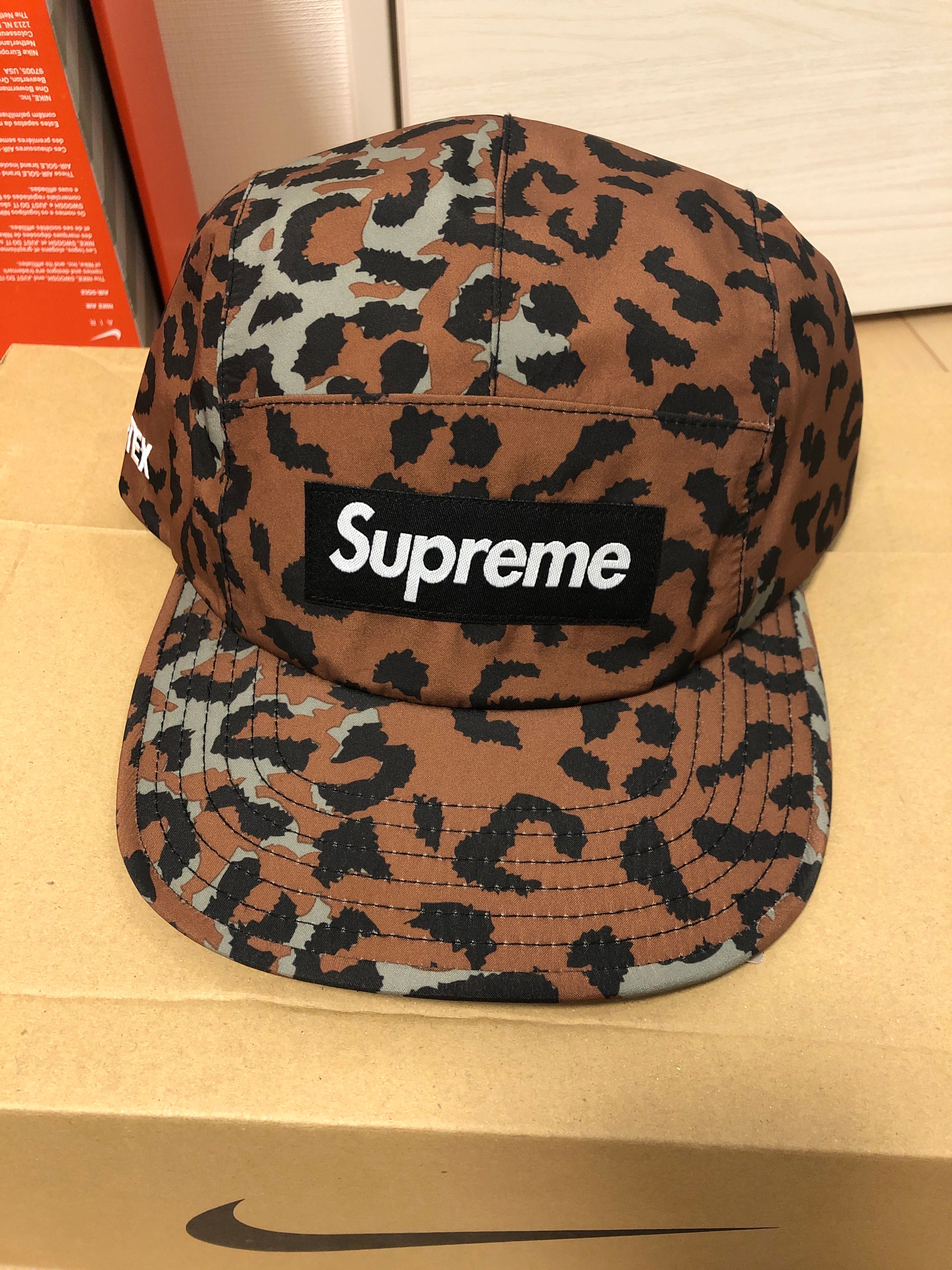 supreme leopard gore-tex cap