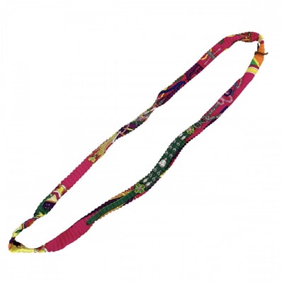 HERMES エルメス ネックレス プティアッシュ プティH シルクネックレス アクセサリー プリーツ シルク マルチカラー レディース 美品【中古品】