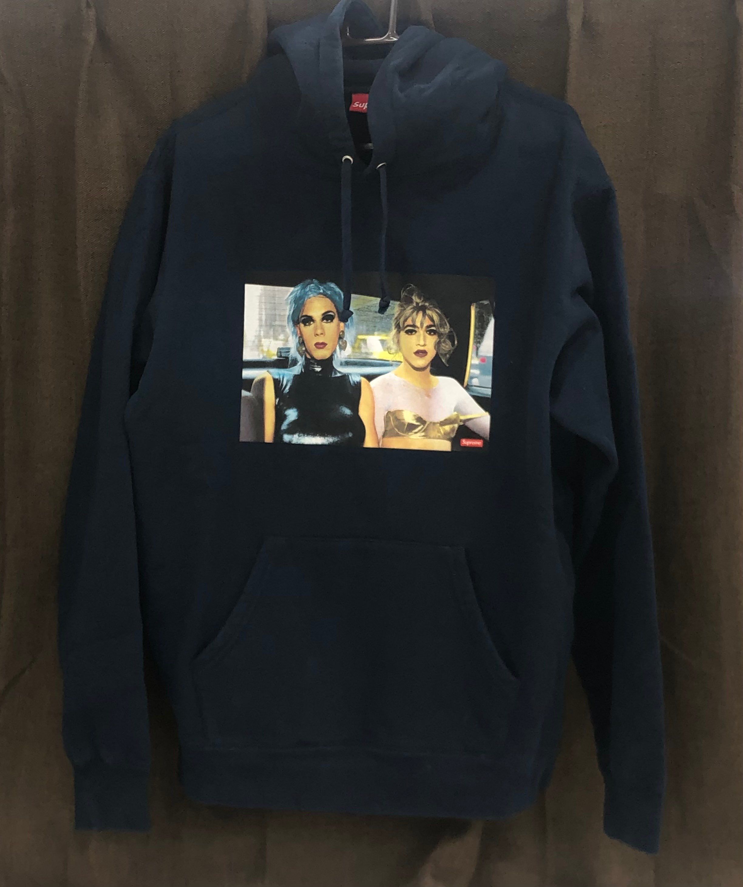 Supreme Nan Goldin Misty and Jimmy Paulette Hooded Sweatshirt "Navy"