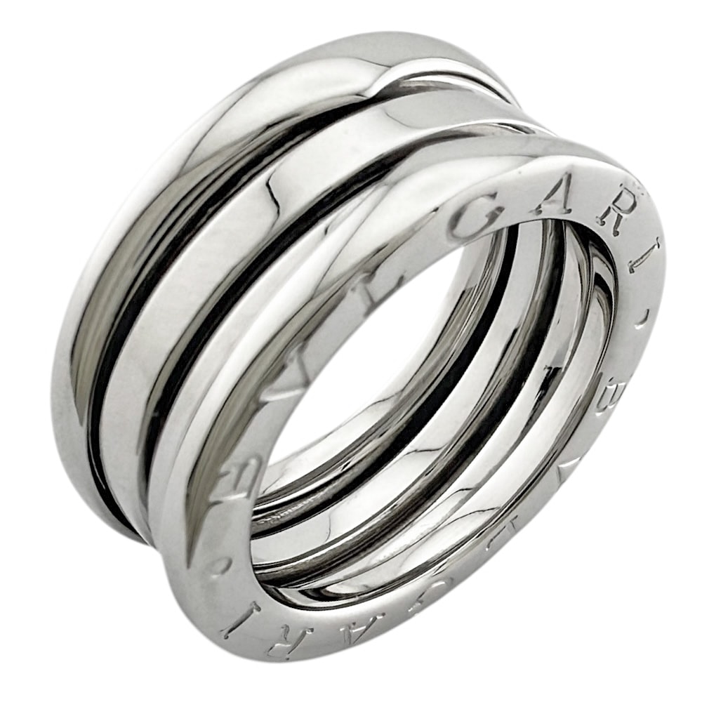 ブルガリ B-zero1. 3バンド リング 指輪 9.5号 18金 K18ホワイトゴールド レディース BVLGARI  中古