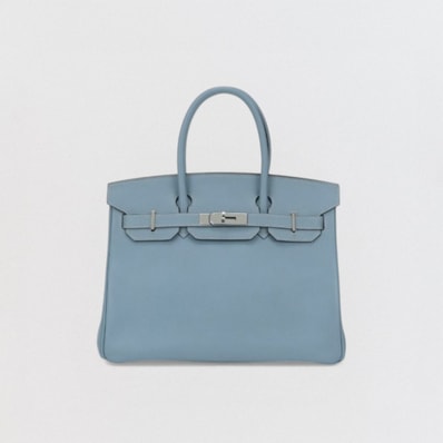 エルメス HERMES バーキン30 バーキン 30 バッグ トートバッグ エプソン ブルーリン Bluelim ブルー Blue 青 シルバー金具 ヴォーエプソン ハンドバッグ ブルーラン