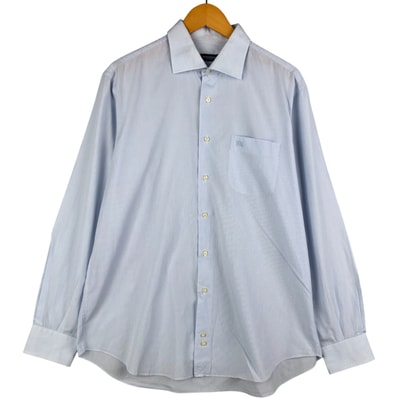 古着 バーバリー Burberry's LONDON ワイドカラー 長袖 コットンストライプシャツ スペイン製 メンズM相当/eaa600568