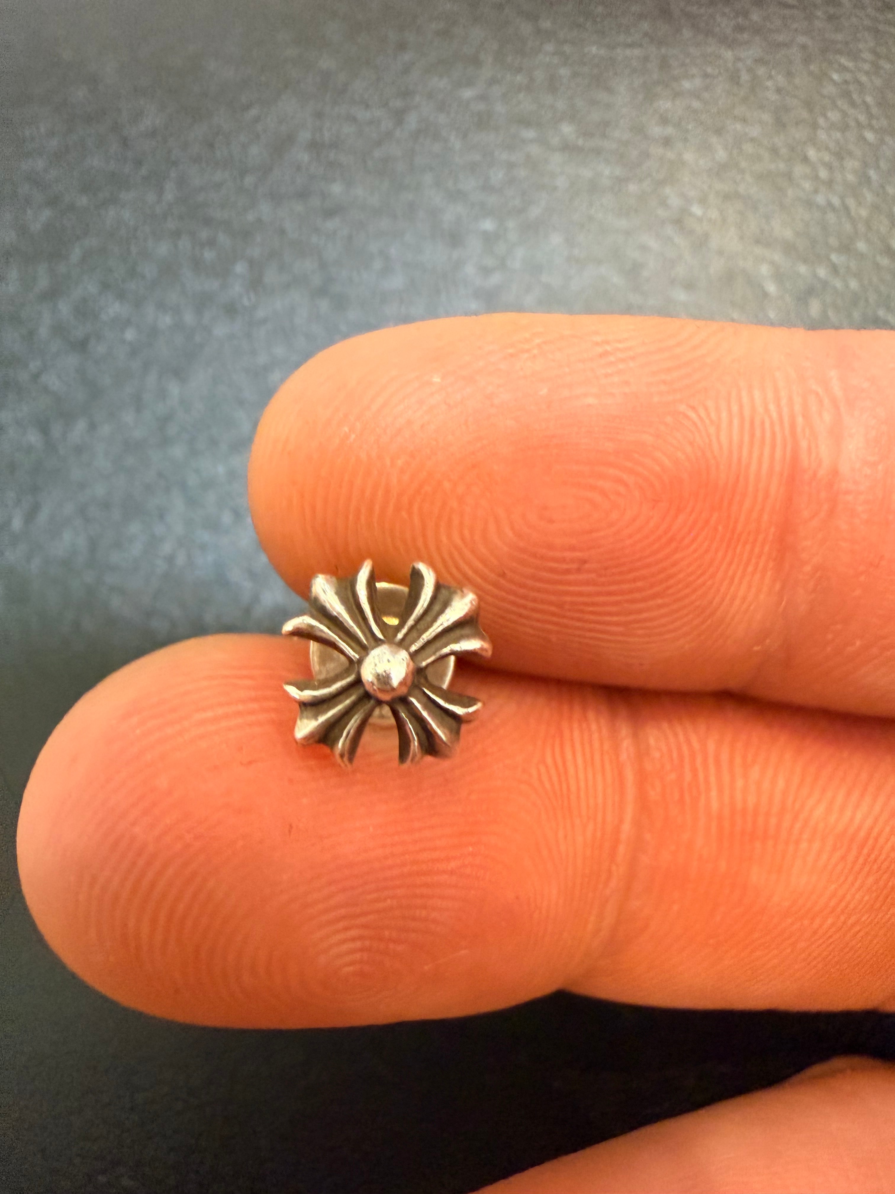 Chrome Hearts CH Plus Stud Earrings "Silver"