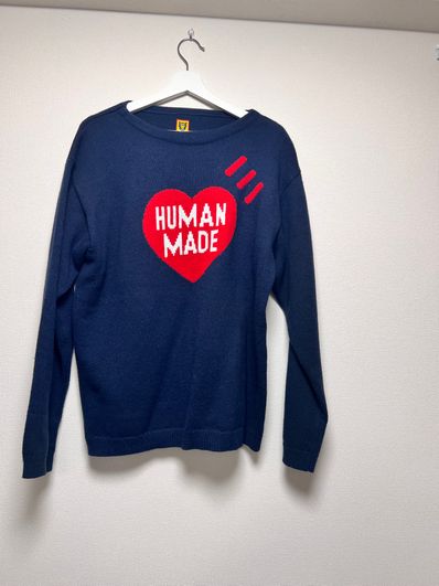 HUMAN MADE Heart Knit Sweater "Navy"