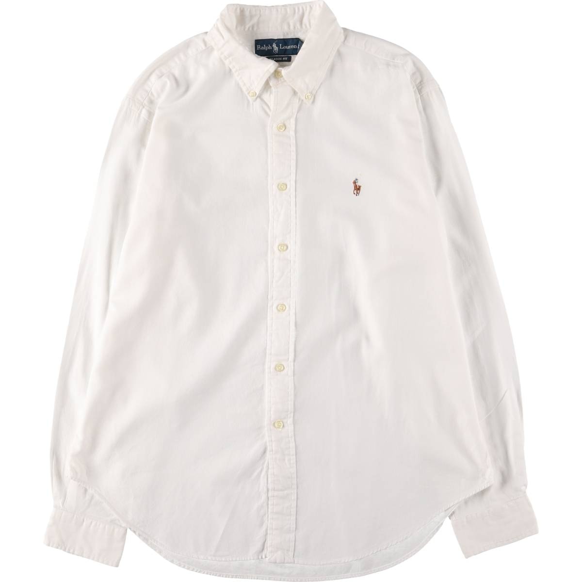 古着 ラルフローレン Ralph Lauren CLASSIC FIT クラシックフィット 長袖 ボタンダウンシャツ メンズL相当/eaa533558