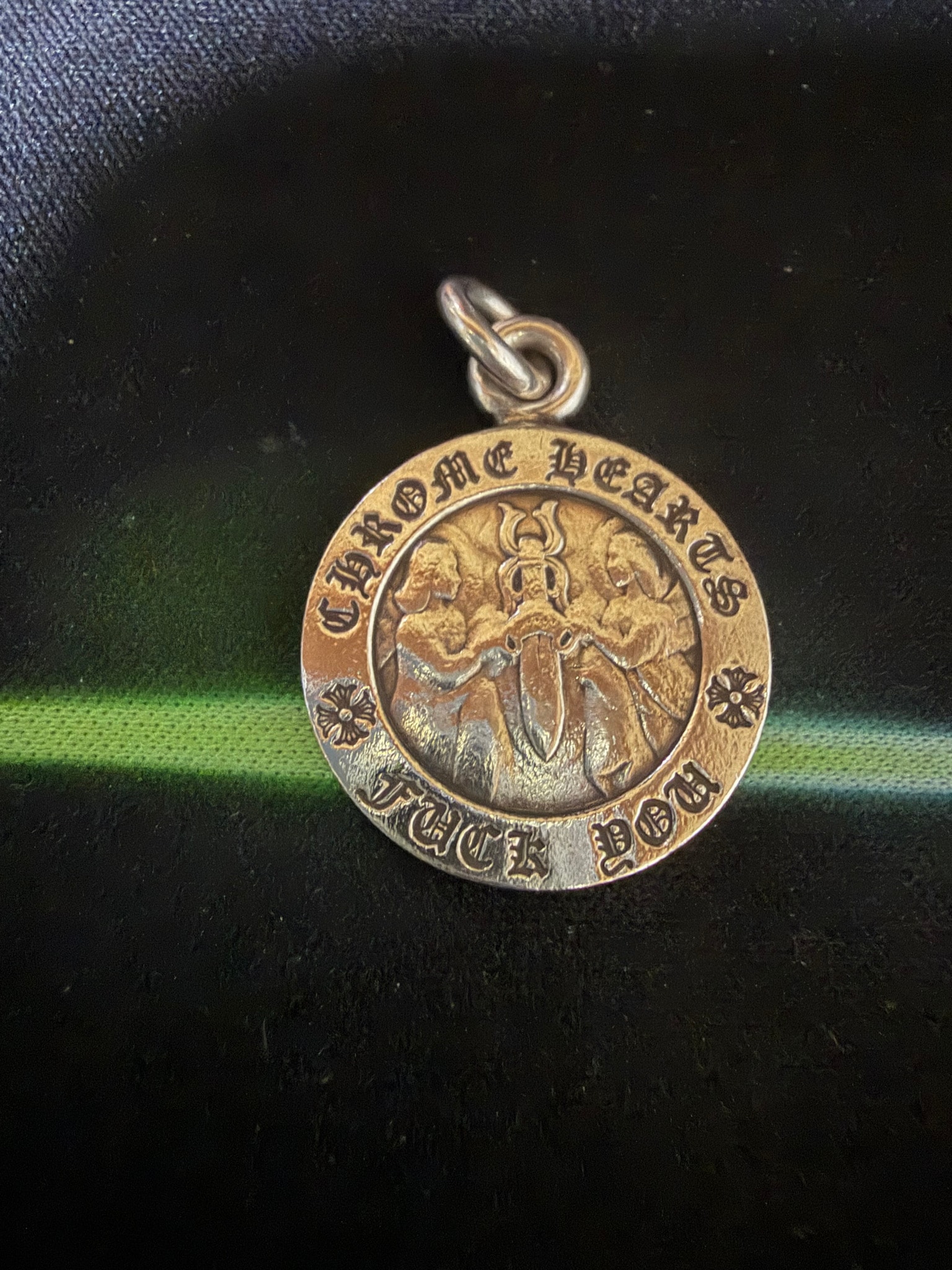 Chrome Hearts Angel Medal Charm Fuck You "Silver"