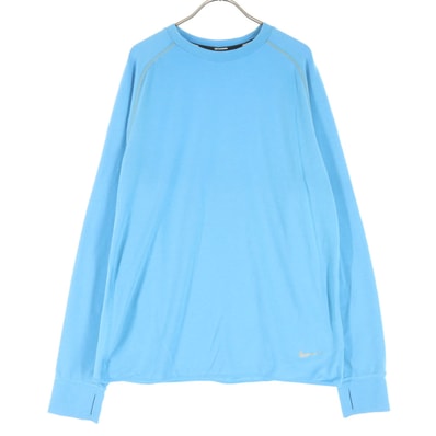 NIKE ナイキ スウッシュ 長袖 Tシャツ L ライトブルー ロンT