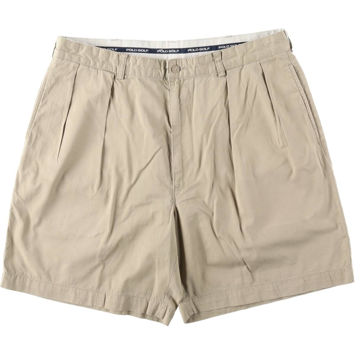 古着 ラルフローレン Ralph Lauren POLO GOLF ポロゴルフ CLASSIC GOLF SHORT ツータック チノショーツ ショートパンツ メンズw36相当/eaa653441