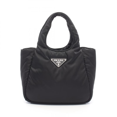 プラダ PRADA Re-Nylon パデット スモール ハンドバッグ バッグ ナイロン レディース ブラック系 18G412 【中古】