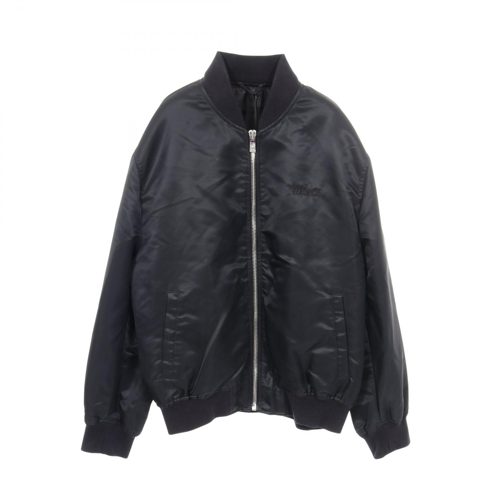 ヴェルサーチ VERSACE CITY LIGHTS ブルゾン 衣料品 アウター ナイロン メンズ ブラック系 / マルチカラー 10125841A090865X000 【中古】