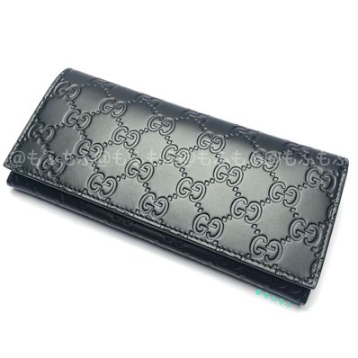 GUCCI Signature Long Coin Wallet "Black"