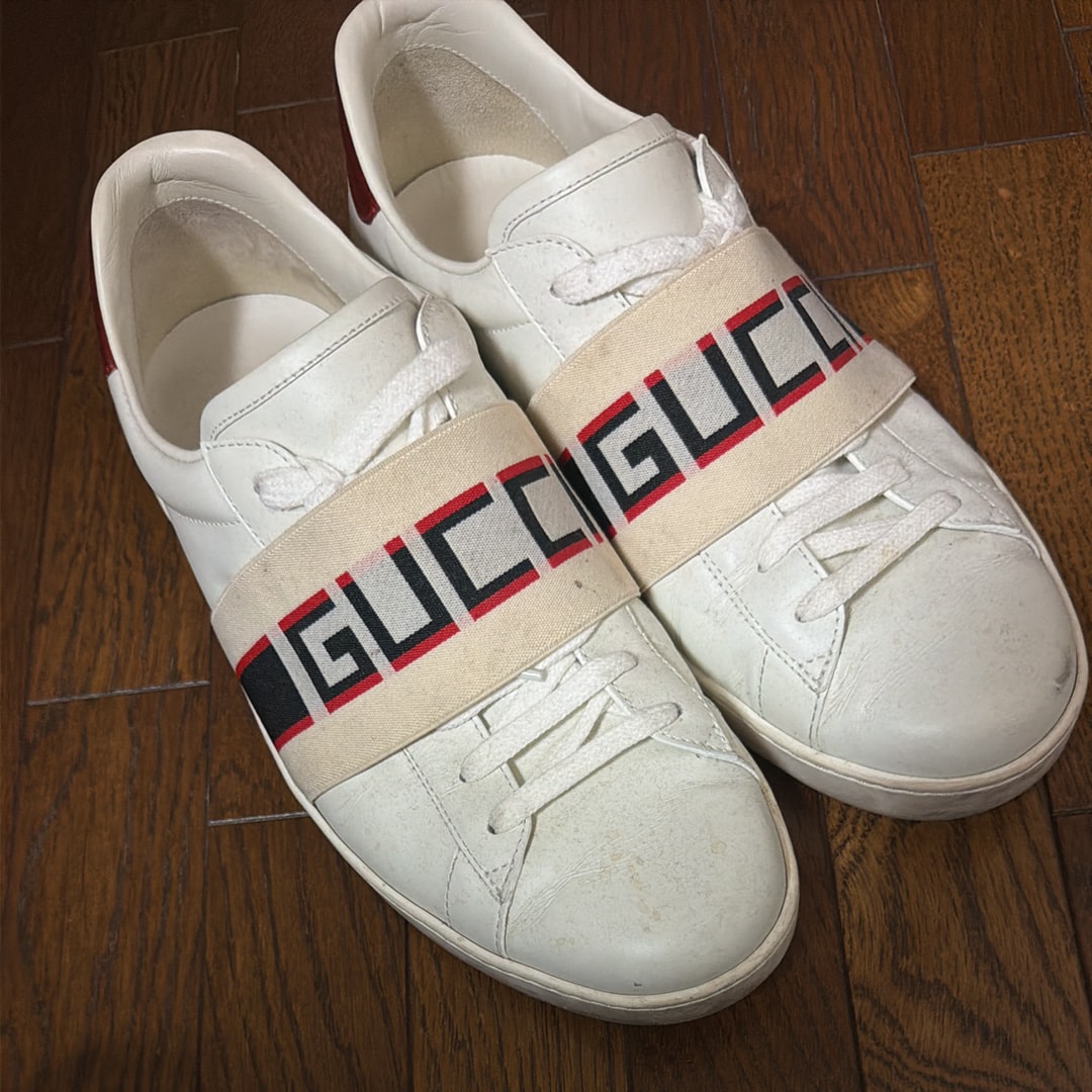 グッチ ストレッチ ロートップ スニーカー "ブラック"