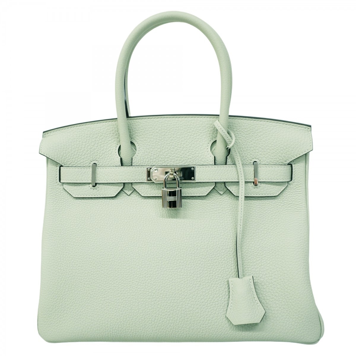 ★最終価格★SALE【5pb2335-g-h】エルメス ハンドバッグ バーキン30 トゴ ヴェールフィズ シルバー金具 B刻印【中古】レディース