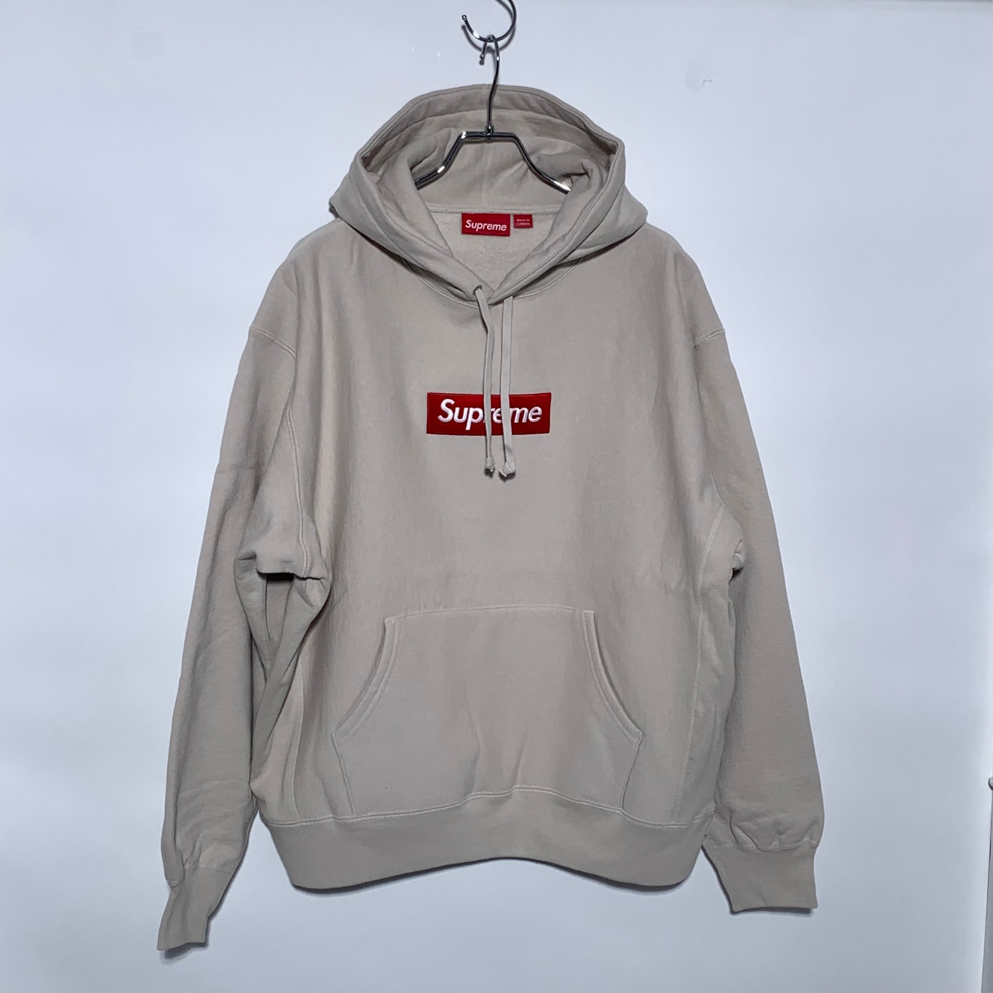 Supreme Box Logo Hooded Sweatshirt "Stone" (24FW)