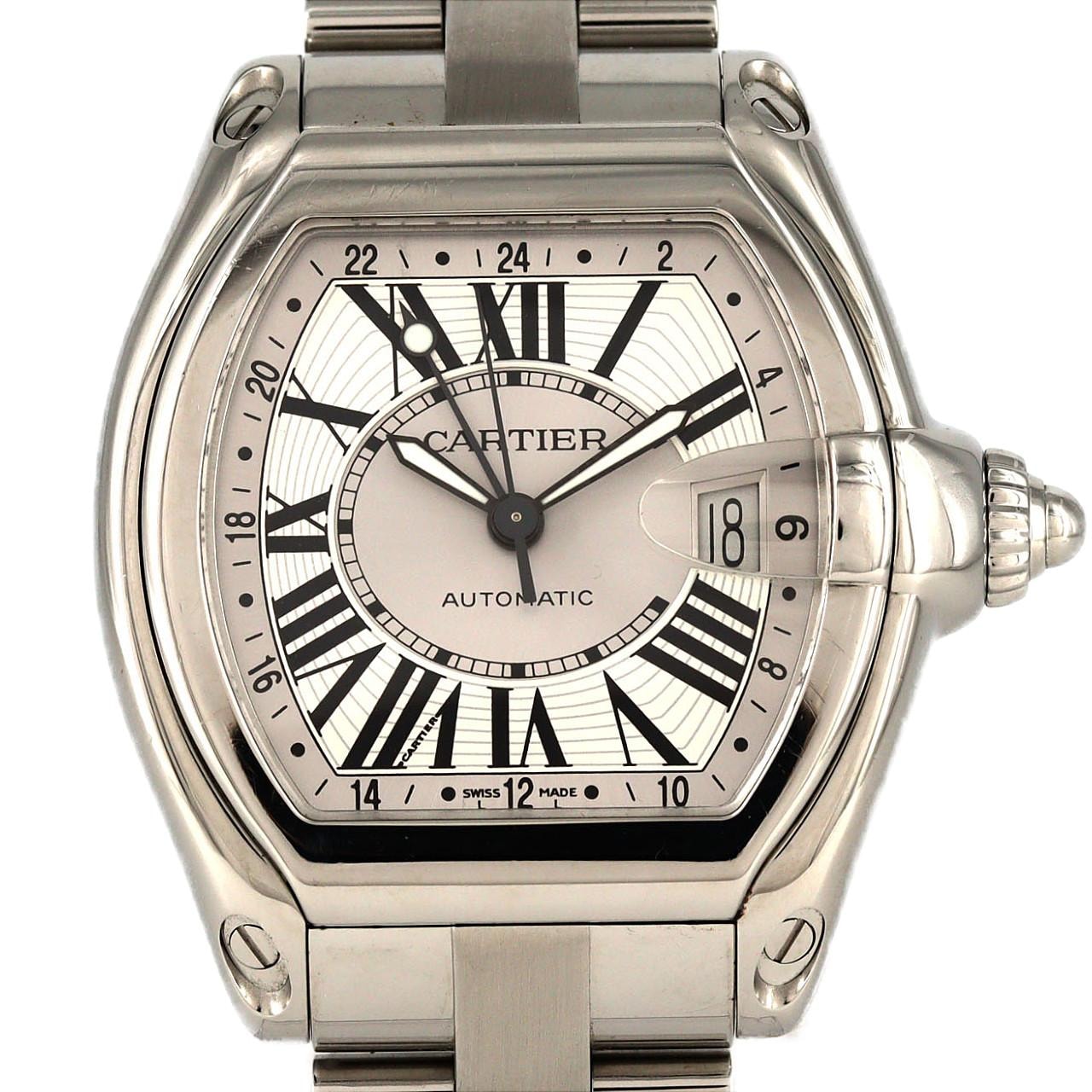 【ノーメンテナンス還元価格】カルティエ ロードスターGMT XL W62032X6 SS 自動巻