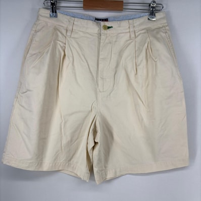 古着 90's/90年代 トミーヒルフィガー TOMMY HILFIGER ショートパンツ チノ ツータック ワンポイント ハーフパンツ w31 ホワイト メンズ