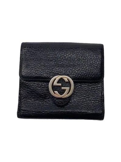 GUCCI Interlocking G W Hook Wallet "Black"