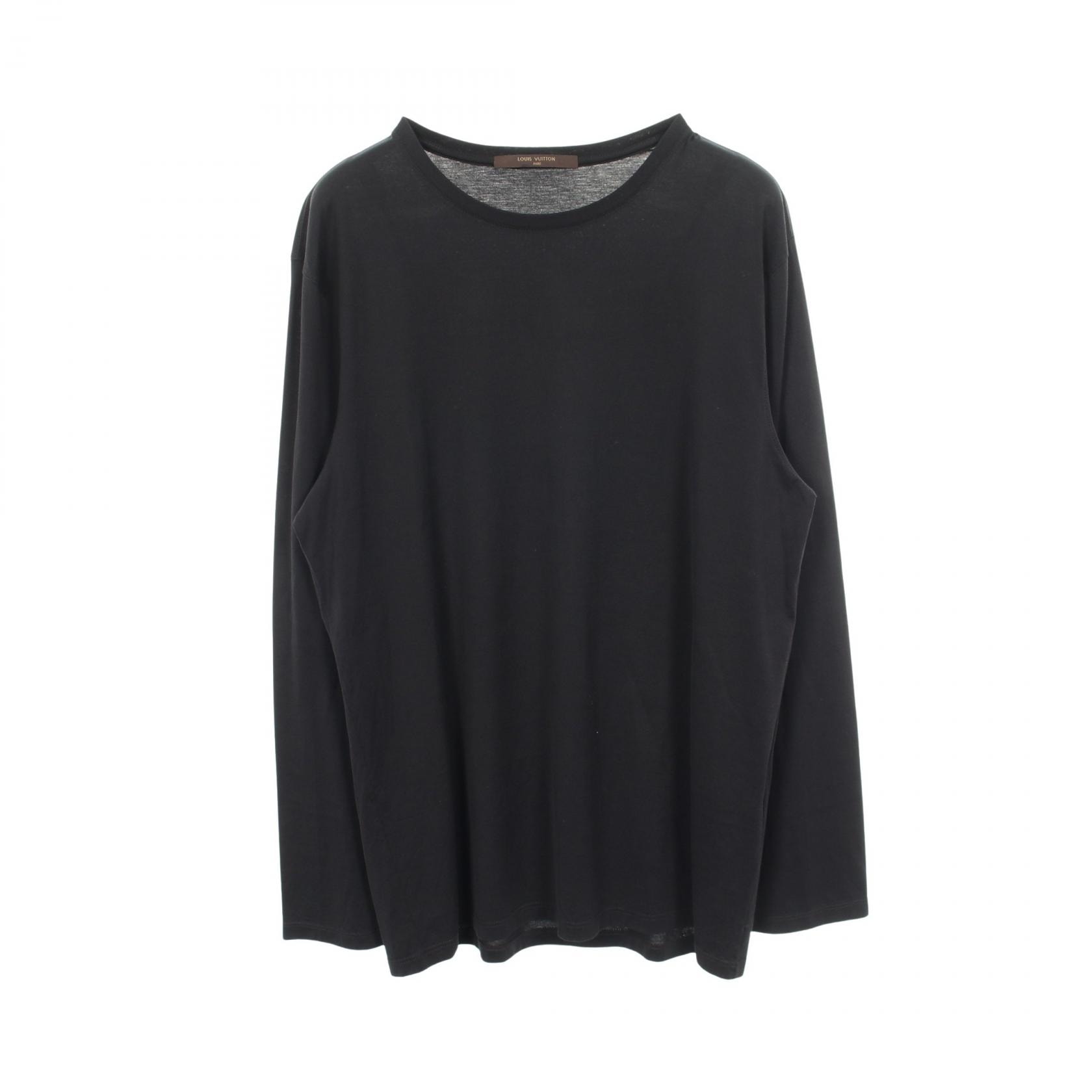 ルイ・ヴィトン LOUIS VUITTON バックロゴ 長袖Tシャツ 衣料品 トップス コットン メンズ ブラック系 【中古】