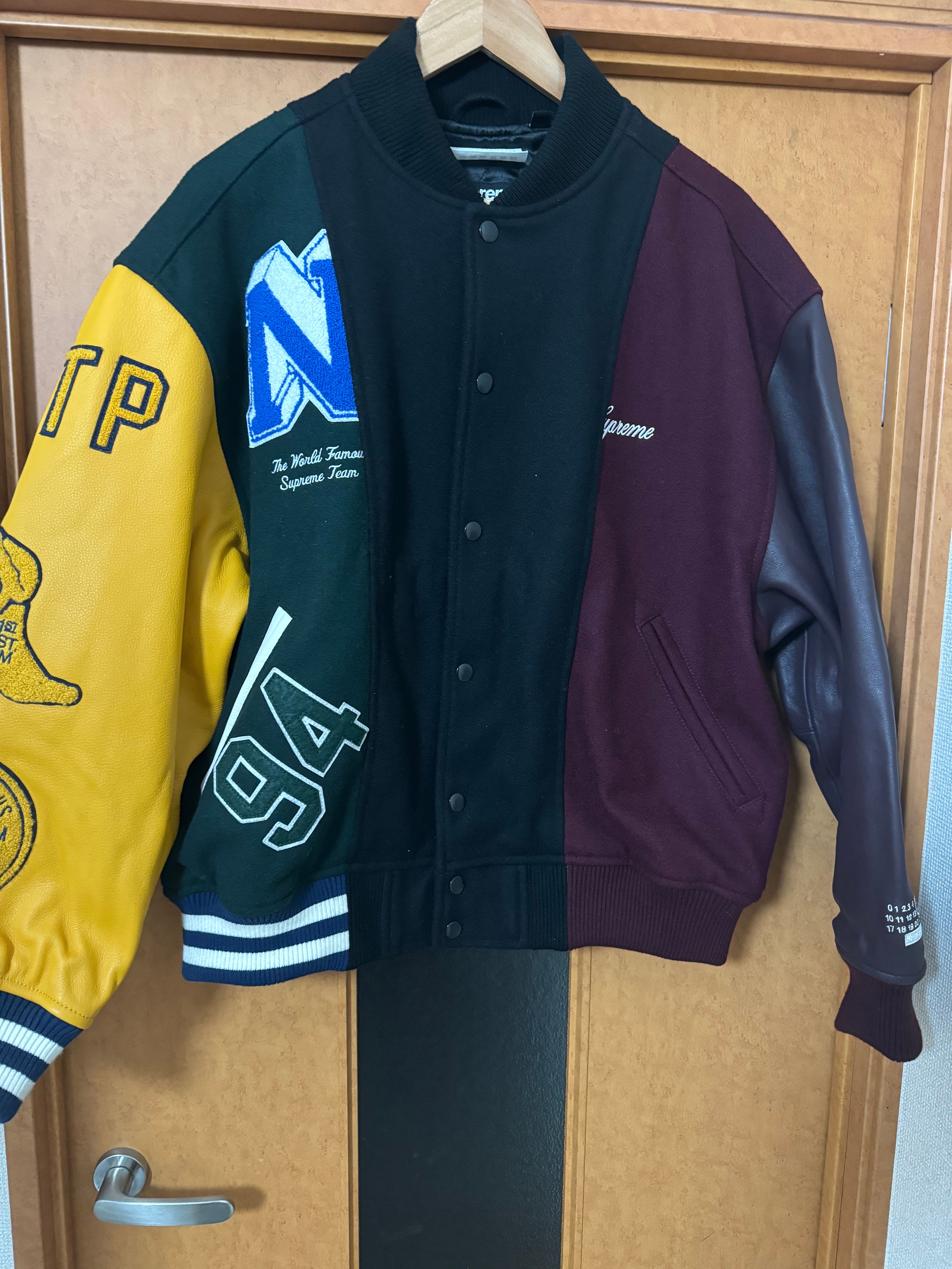 Supreme x MM6 Maison Margiela Split Varsity Jacket "Multicolor"