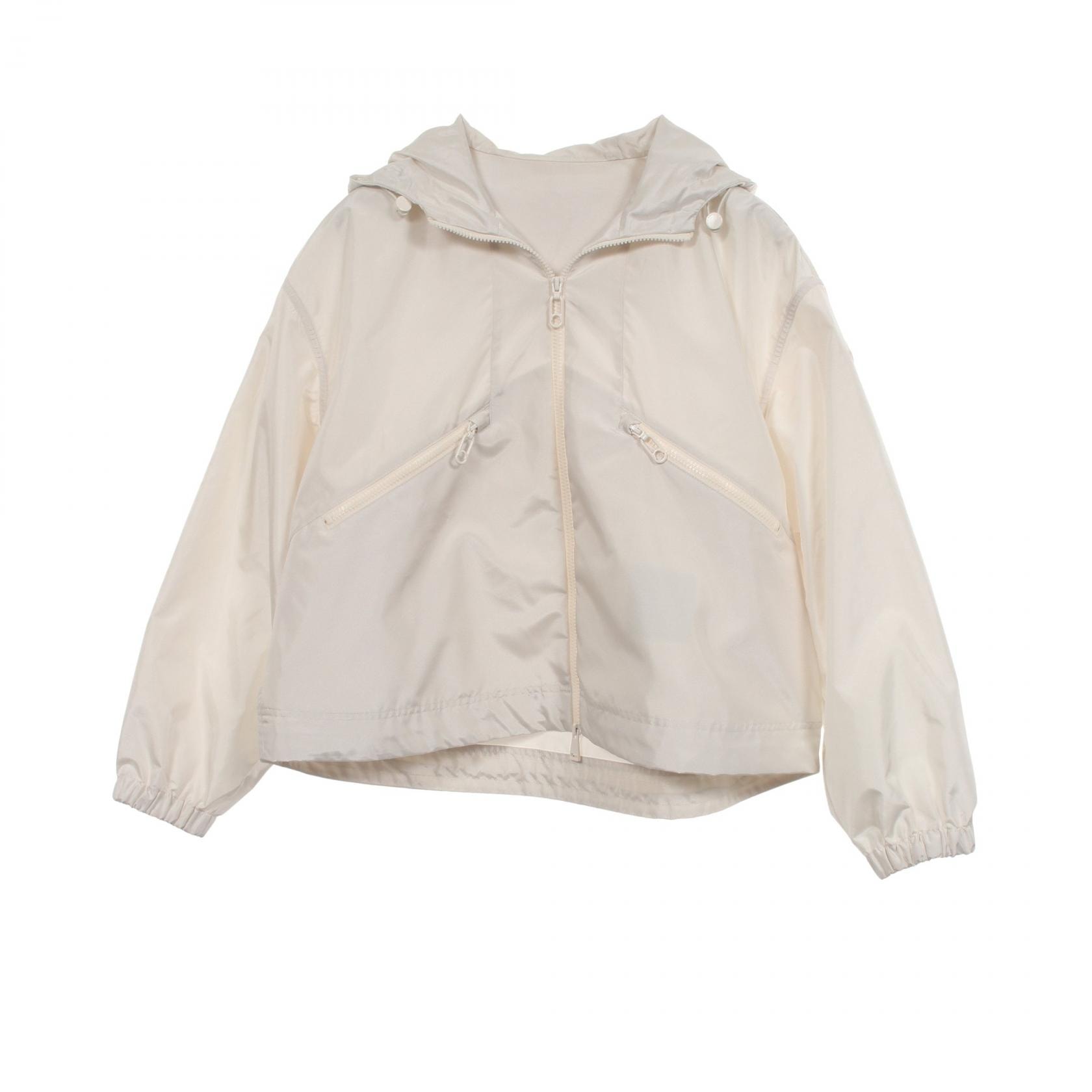 モンクレール MONCLER MARMACE フード付き 衣料品 アウター ポリエステル レディース ホワイト系 1A00142 【中古】