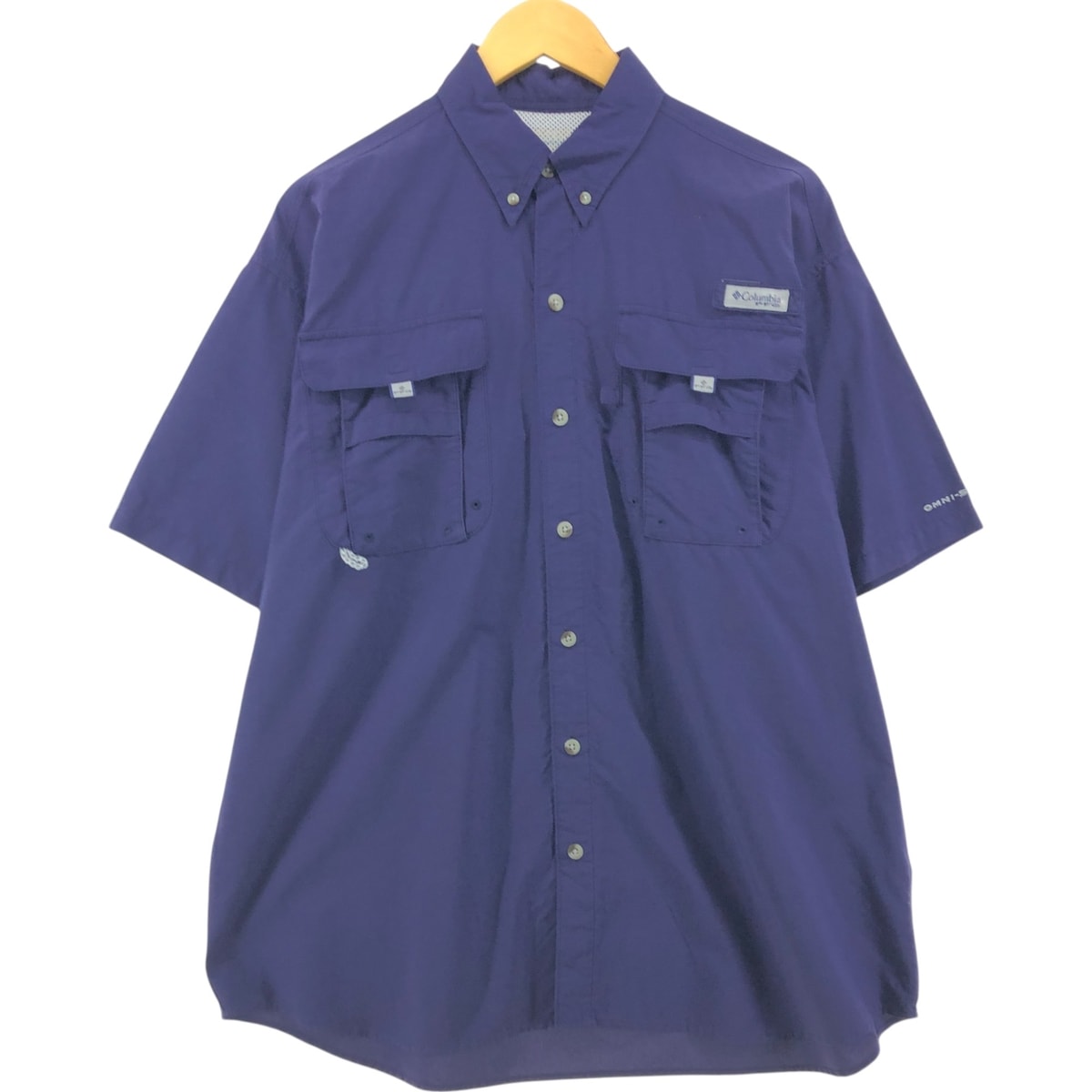 古着 コロンビア Columbia PFG OMNI-SHADE ボタンダウン 半袖 フィッシングシャツ メンズXL相当/eaa555721