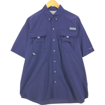 古着 コロンビア Columbia PFG OMNI-SHADE ボタンダウン 半袖 フィッシングシャツ メンズXL相当/eaa555721