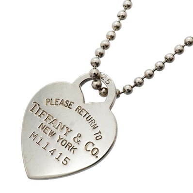 ★最終価格【6jhb0367-k】ティファニー ネックレス リターントゥハート/ボールチェーン シルバー925【中古】レディース