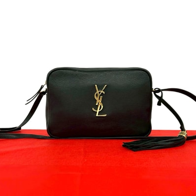 SAINT LAURENT PARIS サンローランパリ YSL ロゴ金具 レザー ショルダーバッグ ブラック
gj9-3