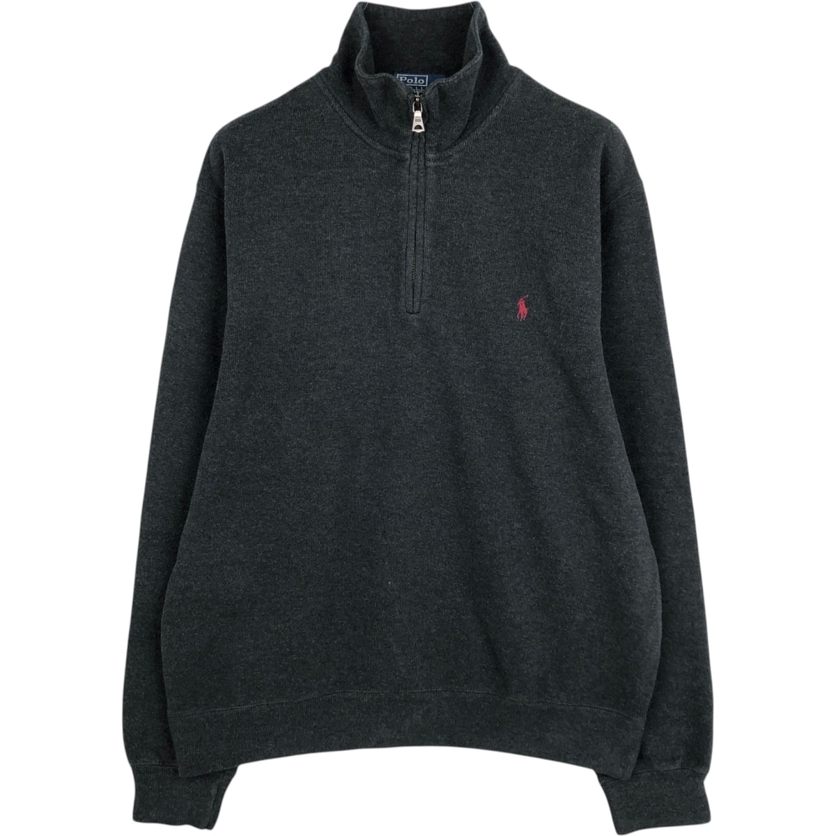 古着 ラルフローレン Ralph Lauren POLO by Ralph Lauren リブ編み ハーフジップスウェットシャツ トレーナー メンズM相当/eaa624363