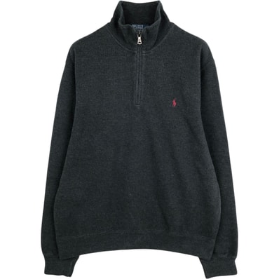 古着 ラルフローレン Ralph Lauren POLO by Ralph Lauren リブ編み ハーフジップスウェットシャツ トレーナー メンズM相当/eaa624363
