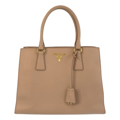 PRADA プラダ サフィアーノ ピンクベージュ ゴールド金具 レザー トートバッグ ハンドバッグ 506018 【中古】