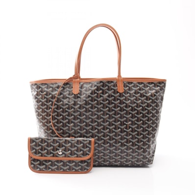 ゴヤール GOYARD サンルイPM トートバッグ バッグ PVCコーティングキャンバス レザー レディース ブラック系 / ブラウン系 【中古】