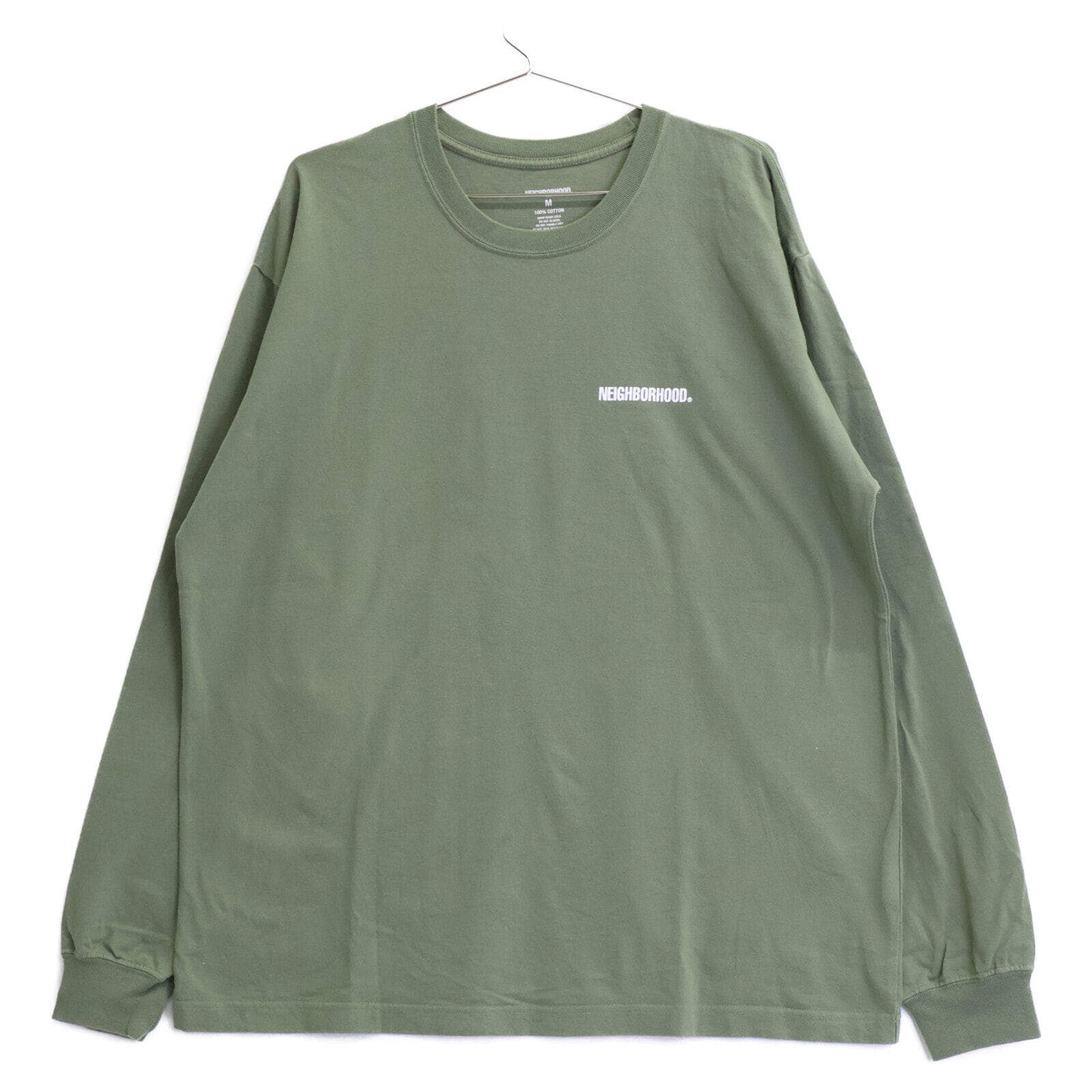 ネイバーフッド 242PCNH-LT01 グリーン ロゴラバープリント ロングスリーブTシャツ M