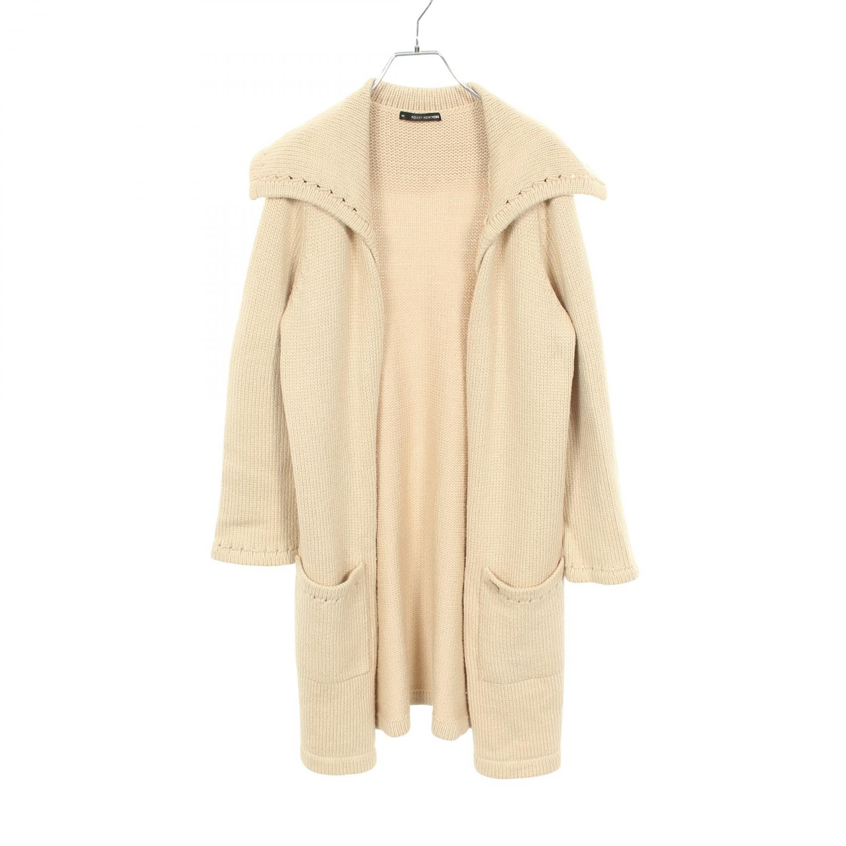 フォクシー ニューヨーク FOXEY NEW YORK カーディガン 衣料品 トップス コットン レディース ベージュ系 28248 【中古】