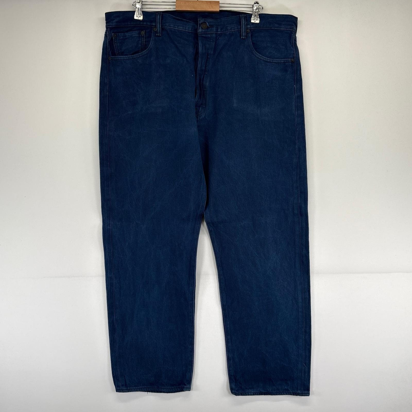 古着 リーバイス Levi's デニム パンツ 501 ストレート 大きいサイズ ボタンフライ W44×L32  ネイビー系 メンズ
