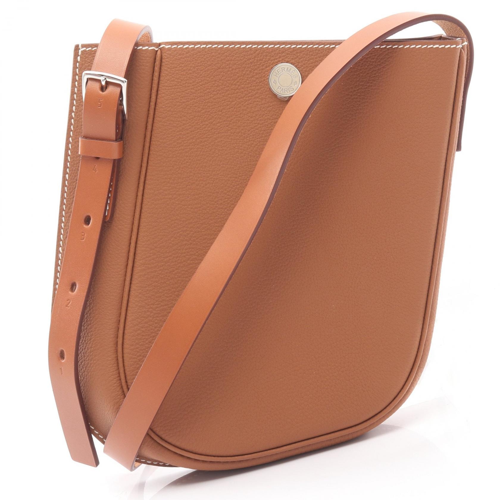 エルメス HERMES パースペクティブ キャヴァリエール21 ショルダーバッグ バッグ レザー トゴ ゴールド U刻印(2022年製造) レディース ブラウン系 【中古】