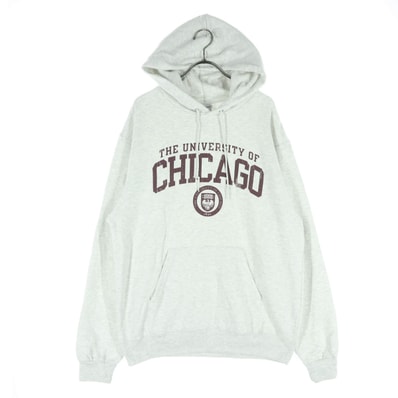 Champion チャンピオン 裏起毛 プリント 長袖 パーカー M グレー