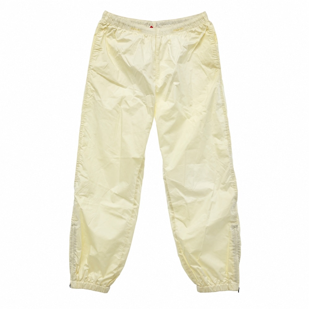 Supreme シュプリーム ワングラム期 バック ロゴ 裾ジップ ナイロン トラック パンツ オフホワイト系 L【中古】