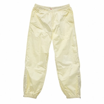 Supreme シュプリーム ワングラム期 バック ロゴ 裾ジップ ナイロン トラック パンツ オフホワイト系 L【中古】
