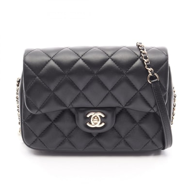 シャネル CHANEL マトラッセ チェーンアラウンド パール ショルダーバッグ バッグ ラムスキン(羊革) レディース ブラック系 AS1533 【中古】