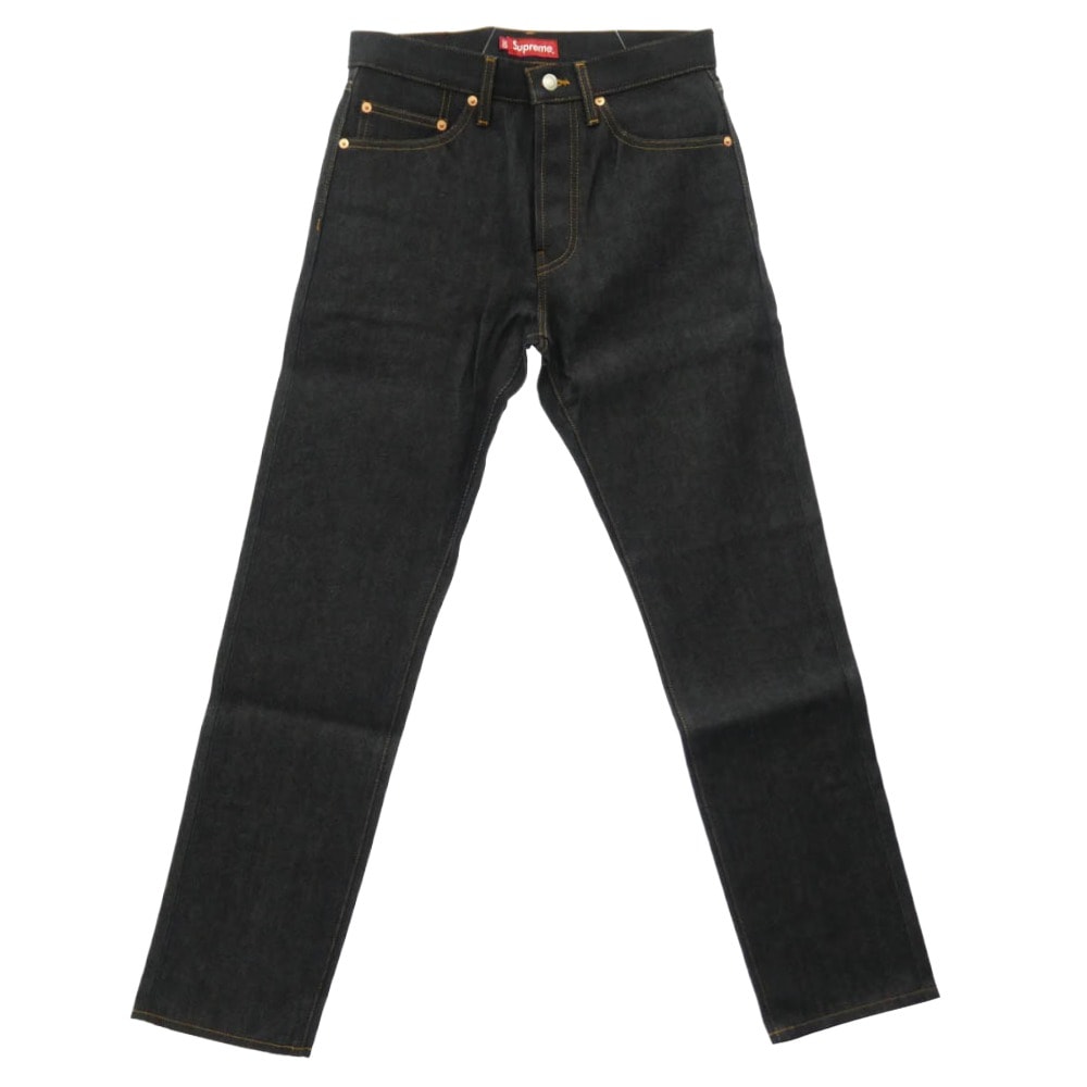 Supreme シュプリーム パンツ Rigid Slim Jean Indigo ボタンフライ リジッド スリム インディゴ ジーンズ デニムパンツ ダークネイビー系 30【極上美品】【中古】