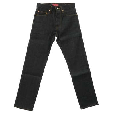 Supreme シュプリーム パンツ Rigid Slim Jean Indigo ボタンフライ リジッド スリム インディゴ ジーンズ デニムパンツ ダークネイビー系 30【極上美品】【中古】