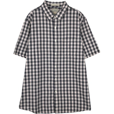 古着 90~00年代 エルエルビーン L.L.Bean SLIGHTLY FITTED シアサッカー 半袖 コットン チェックシャツ メンズL相当 ヴィンテージ/eaa653163