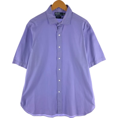 古着 ラルフローレン Ralph Lauren POLO by Ralph Lauren ESTATE CUSTOM FIT 半袖 コットンシャツ メンズXL相当/eaa534570