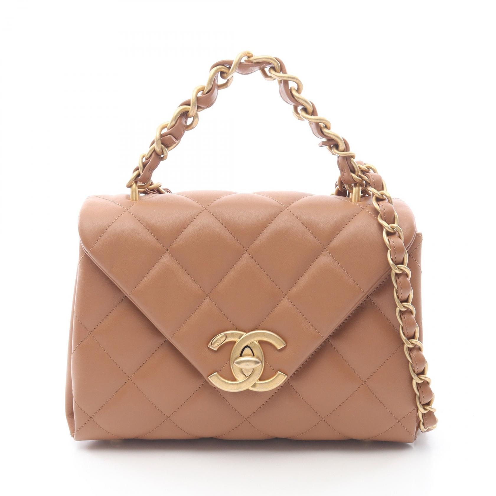 シャネル CHANEL マトラッセ 2WAY ショルダーバッグ バッグ レザー レディース ブラウン系 【中古】