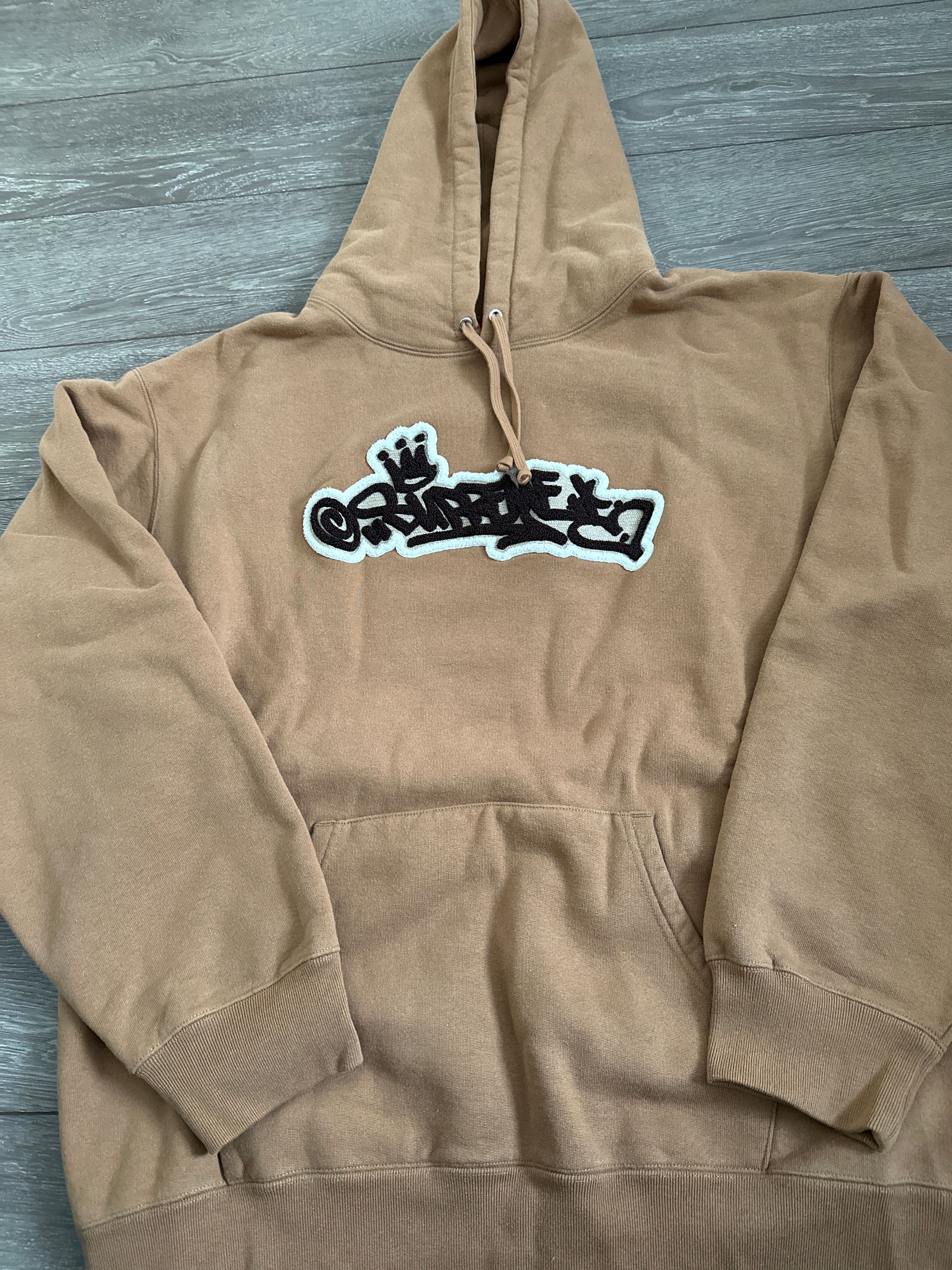 Supreme Handstyle Hooded Sweatshirt "Brown"